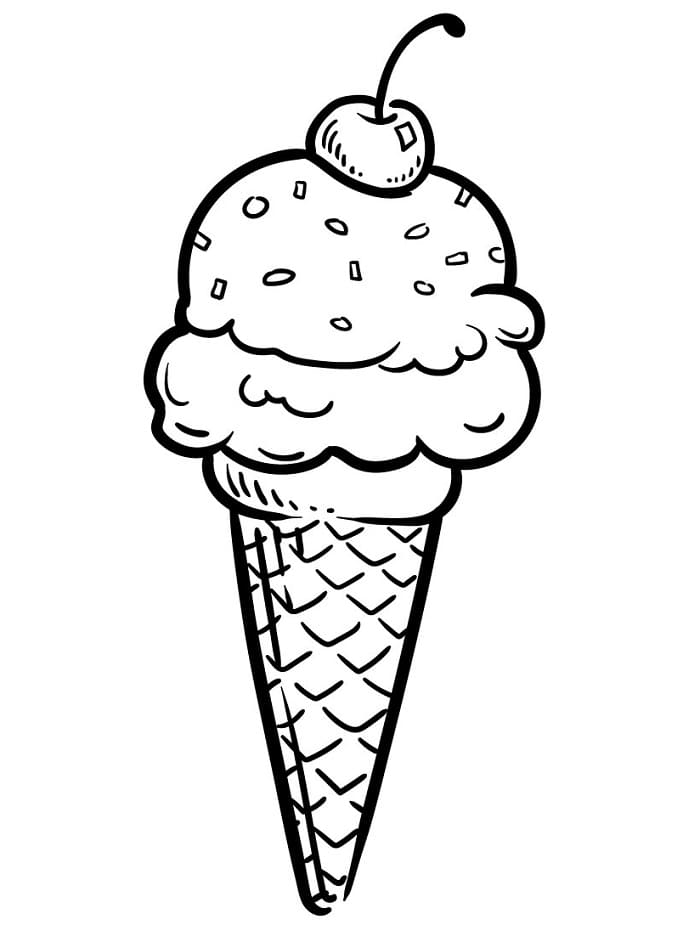 Ausdruckbares kostenloses Eis ausmalbilder