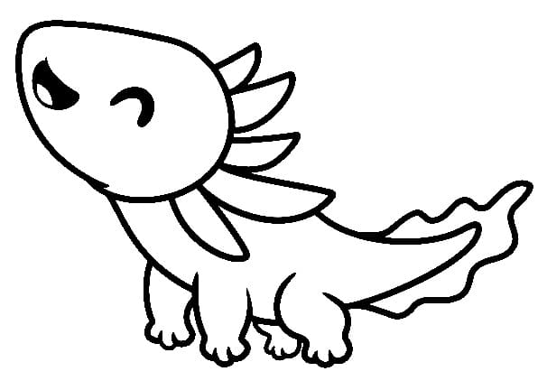 Axolotl für 1-jährige Kinder ausmalbilder