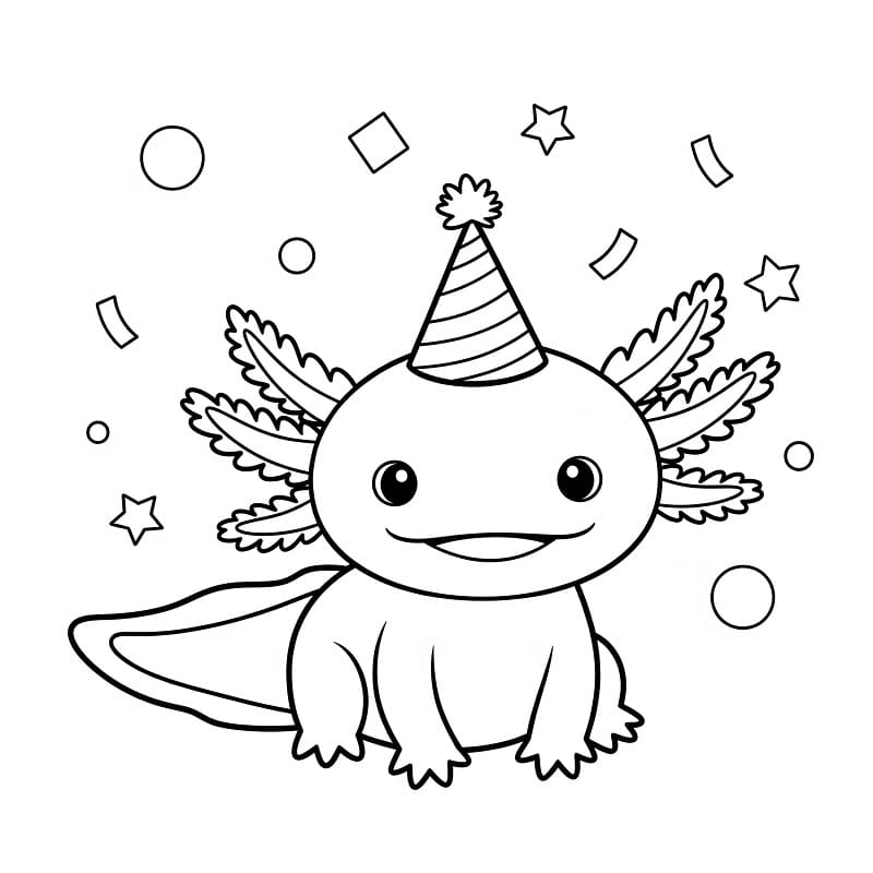 Axolotl für Kinder ausmalbilder