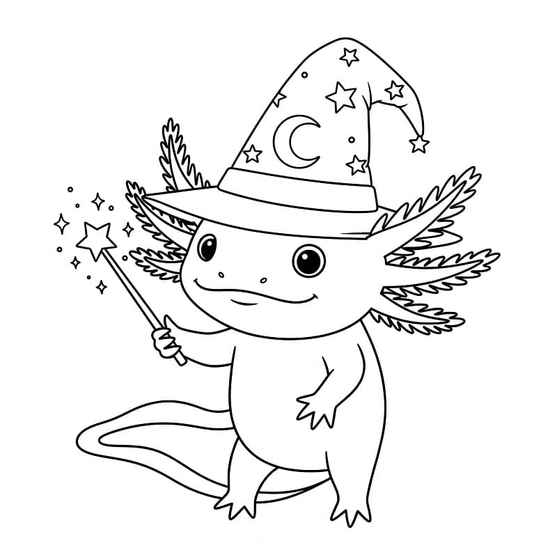 Axolotl gratis ausmalbilder