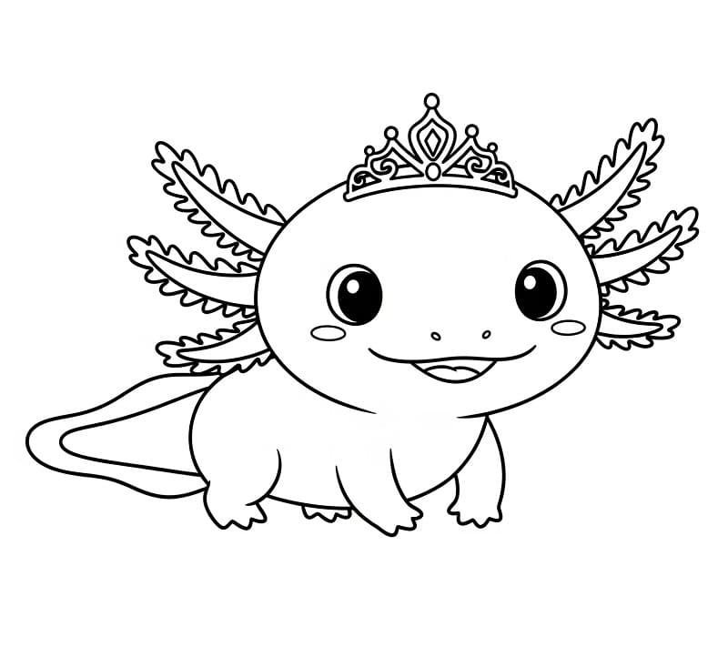 Axolotl zum Ausdrucken ausmalbilder