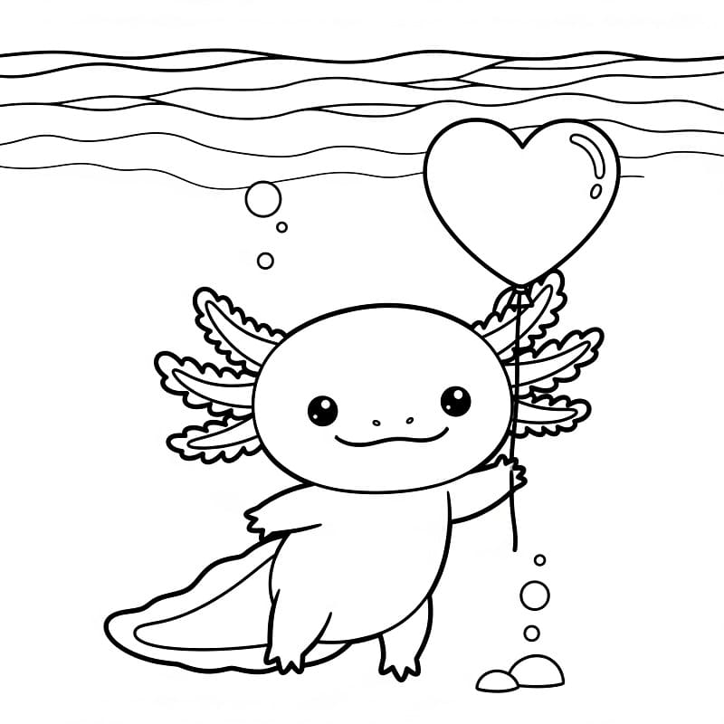 Axolotl zum Drucken ausmalbilder