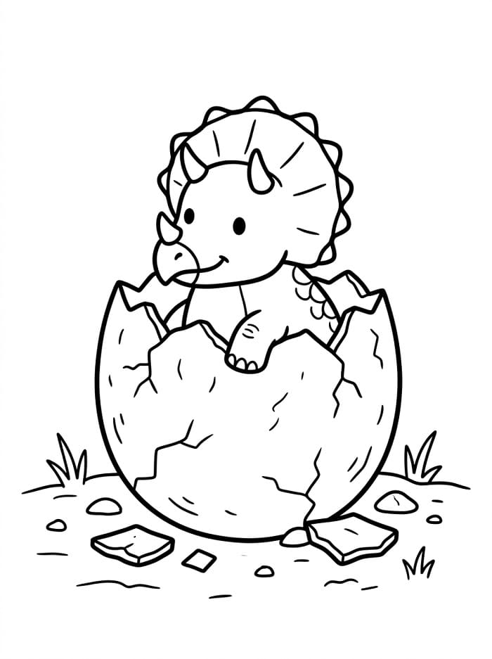 Baby Triceratops ausmalbilder