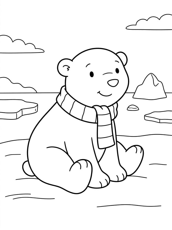 Besonders niedlicher Der kleine Eisbär ausmalbilder