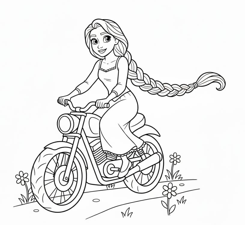 Bezaubernde Rapunzel ausmalbilder