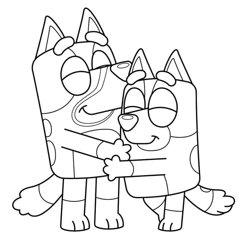 Bluey 2 ausmalbilder