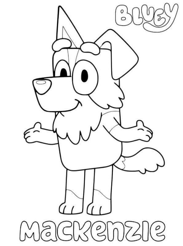 Bluey für 2-jährige Kinder ausmalbilder