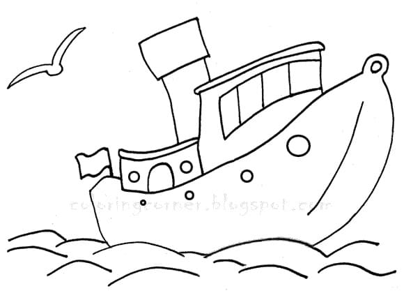 Boot kostenlos ausmalbilder