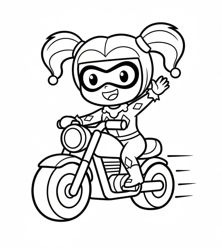 Böse Harley Quinn ausmalbilder