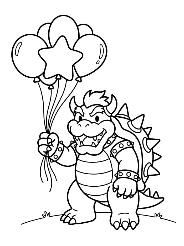 Bowser aus Mario ausmalbilder