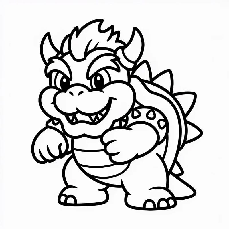 Bowser gratis ausmalbilder