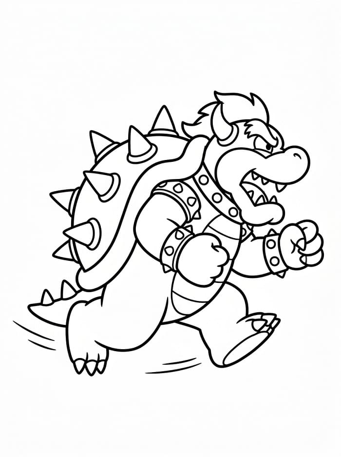 Bowser im Mario Spiel ausmalbilder