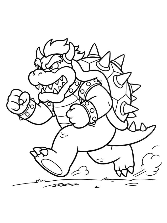 Bowser im Spiel ausmalbilder