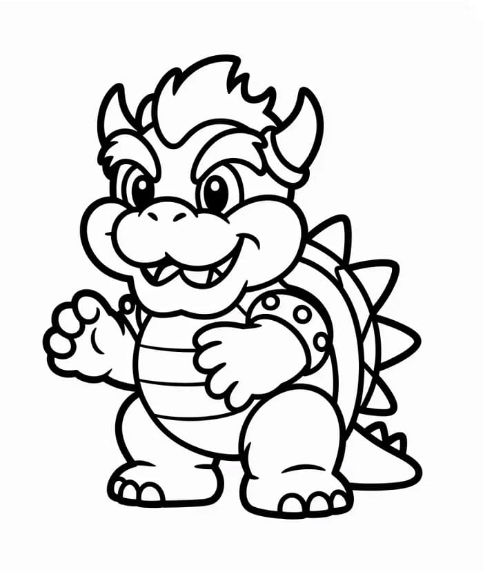 Bowser kostenlos ausmalbilder