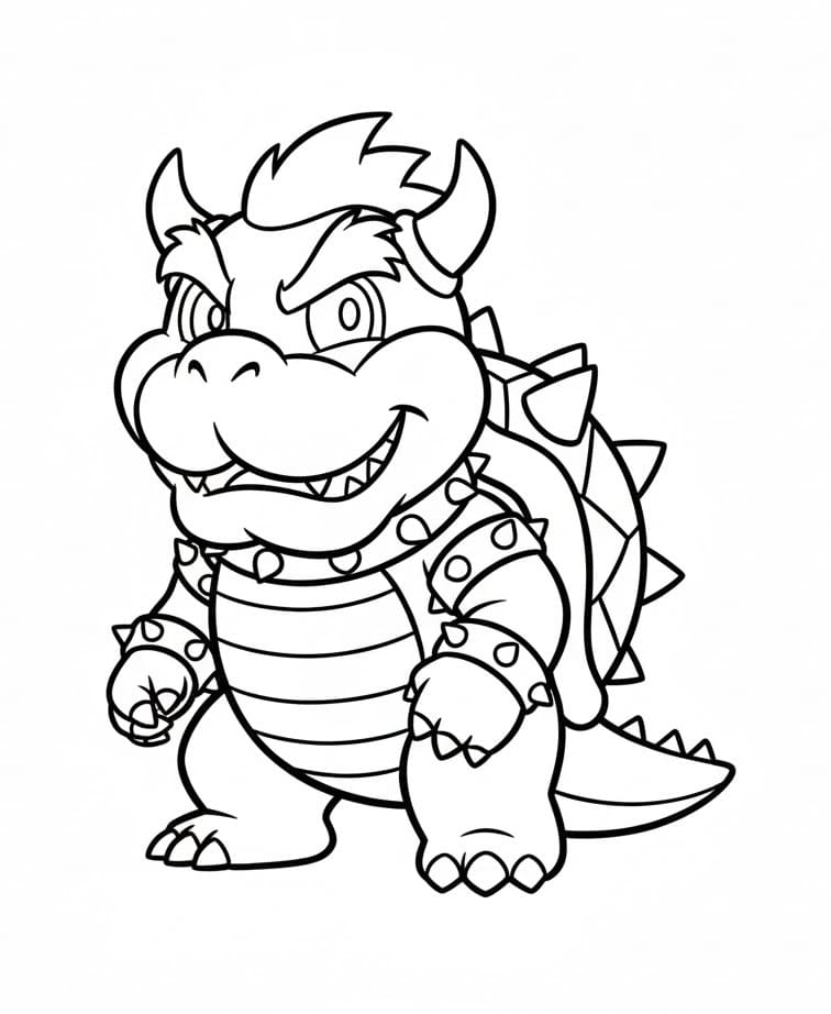 Bowser zum Ausdrucken ausmalbilder
