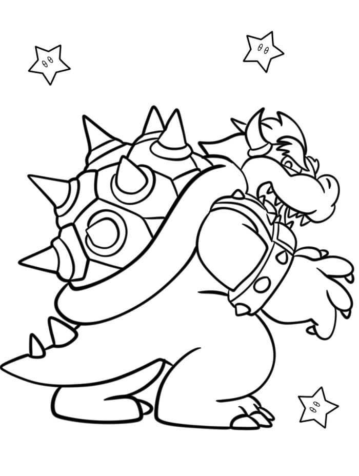 Bowser zum Drucken ausmalbilder
