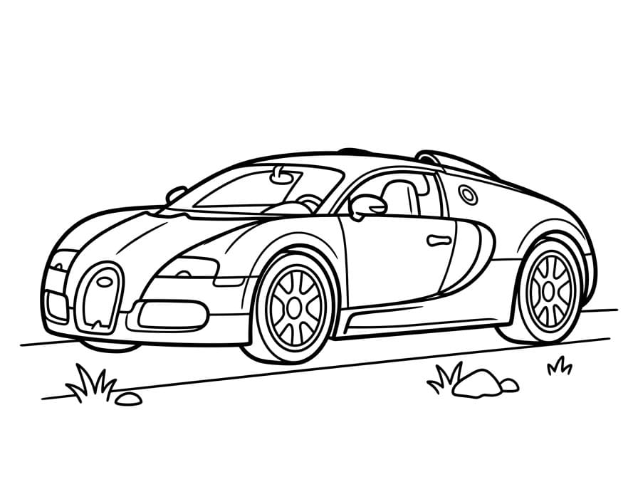 Bugatti Auto ausmalbilder
