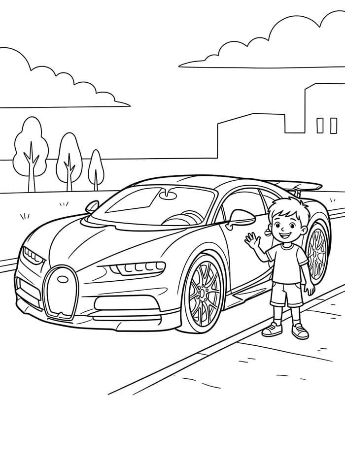Bugatti Supersportwagen ausmalbilder