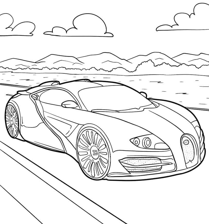 Bugatti für 2-jährige Kinder ausmalbilder