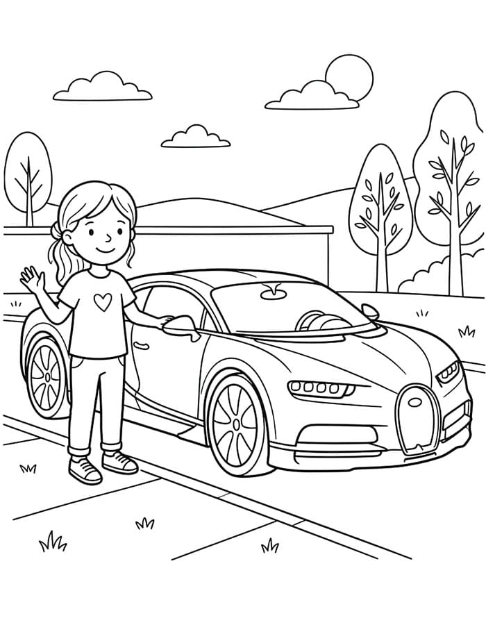 Bugatti für Kinder ausmalbilder
