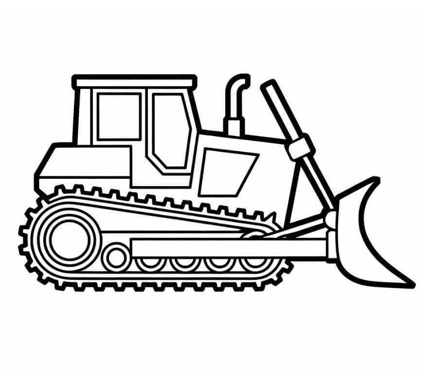 Bulldozer Druckbarer ausmalbilder
