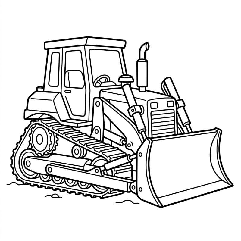 Bulldozer Fahrzeug ausmalbilder
