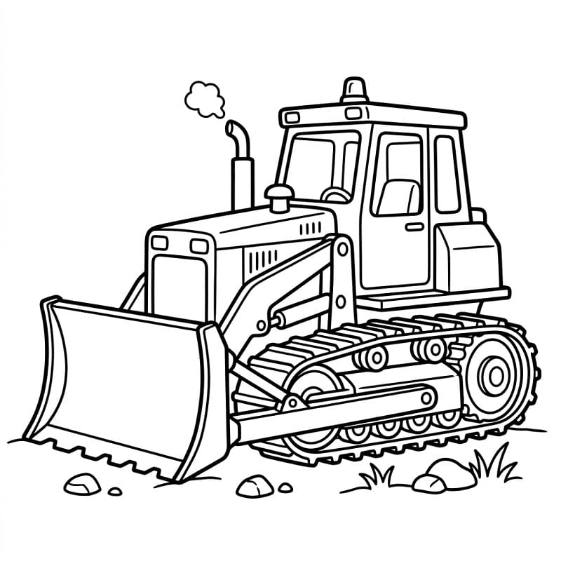 Bulldozer bei der Arbeit ausmalbilder