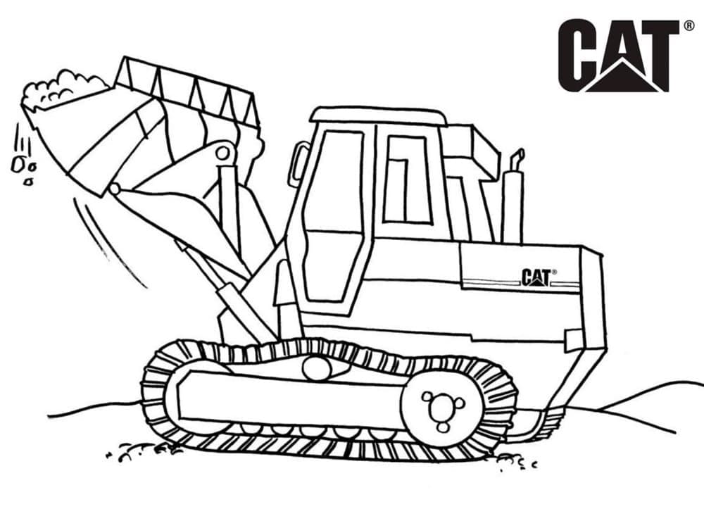 Bulldozer für 1-jährige Kinder ausmalbilder
