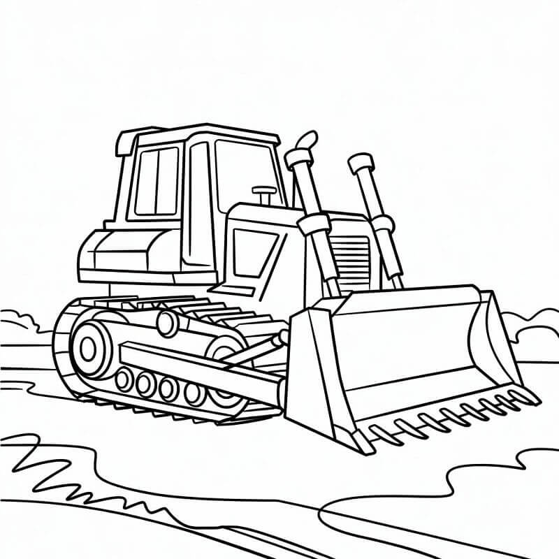 Bulldozer gratis ausmalbilder