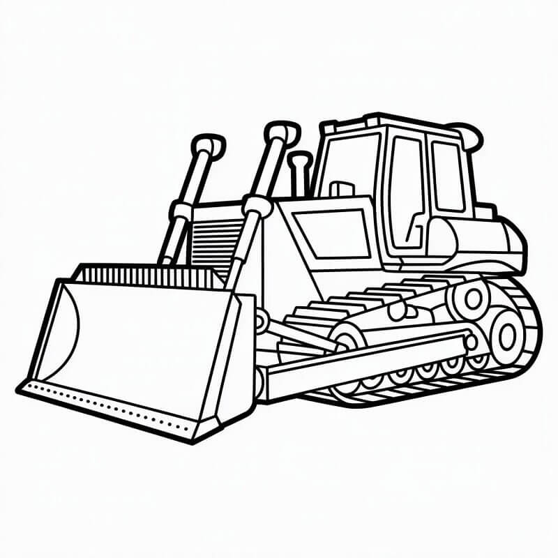 Bulldozer kostenlos ausmalbilder