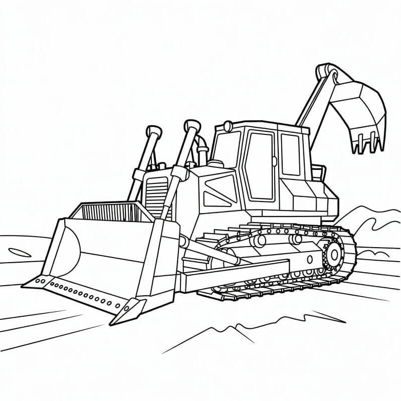 Bulldozer zum Ausdrucken ausmalbilder