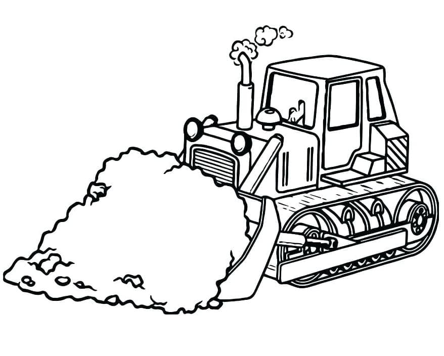 Bulldozer zum Drucken ausmalbilder