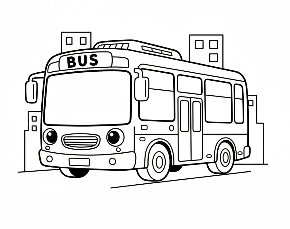 Bus kostenlos ausmalbilder
