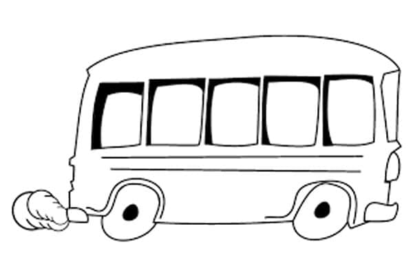 Bus zum Drucken ausmalbilder