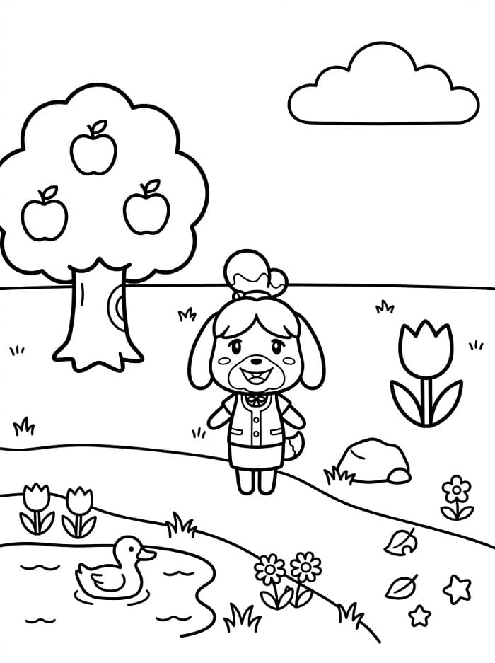 Cartoon Animal Crossing ausmalbilder