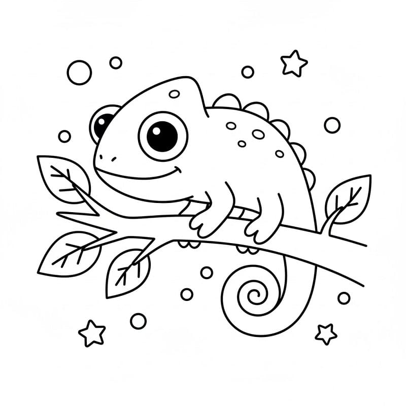 Cartoon Chamäleon ausmalbilder