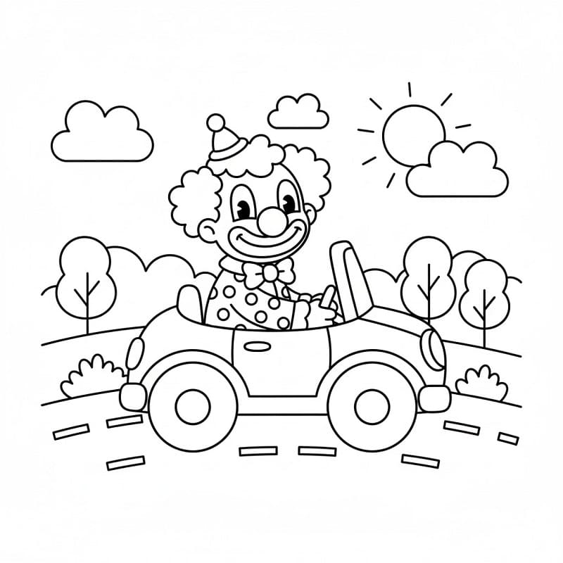 Cartoon Clown ausmalbilder