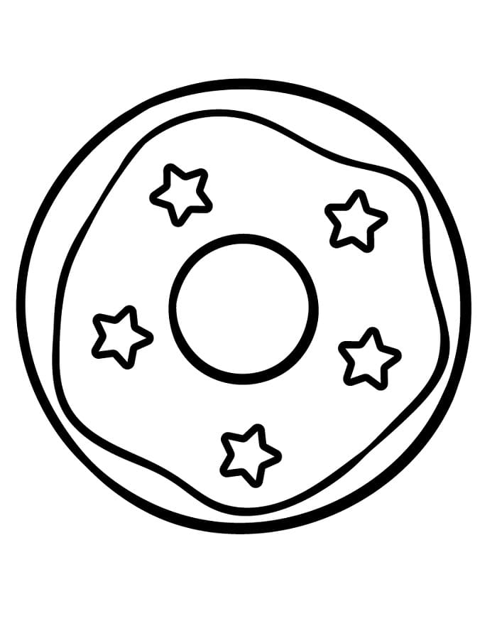 Cartoon Donut ausmalbilder