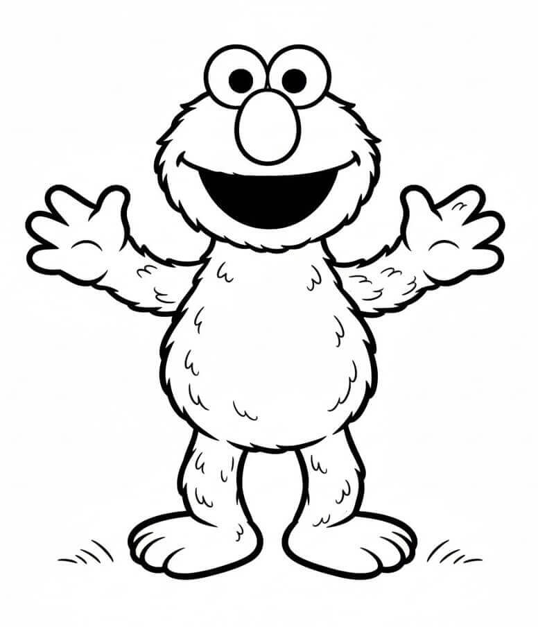 Cartoon Elmo ausmalbilder