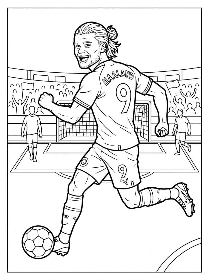 Cartoon Erling Haaland ausmalbilder
