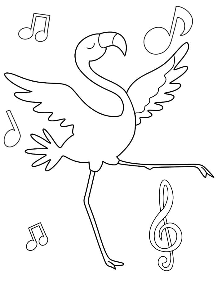 Cartoon Flamingo ausmalbilder