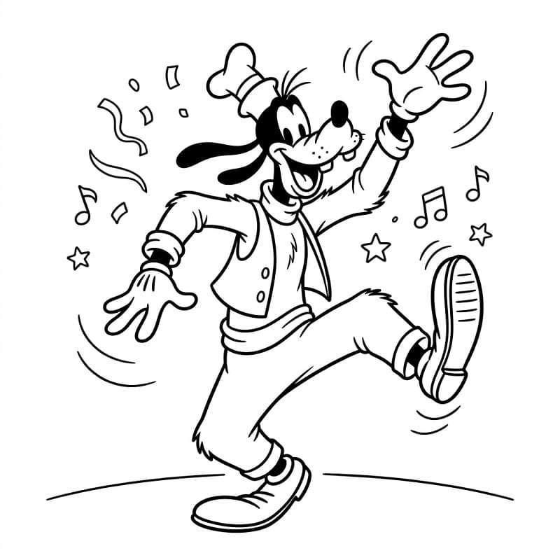 Cartoon Goofy ausmalbilder
