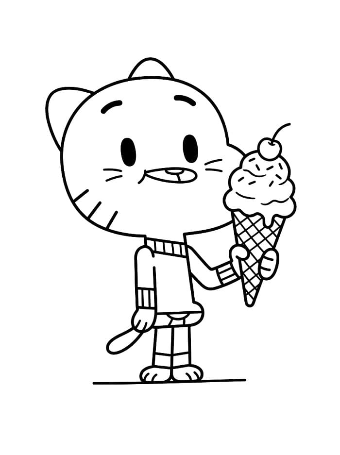 Cartoon Gumball ausmalbilder