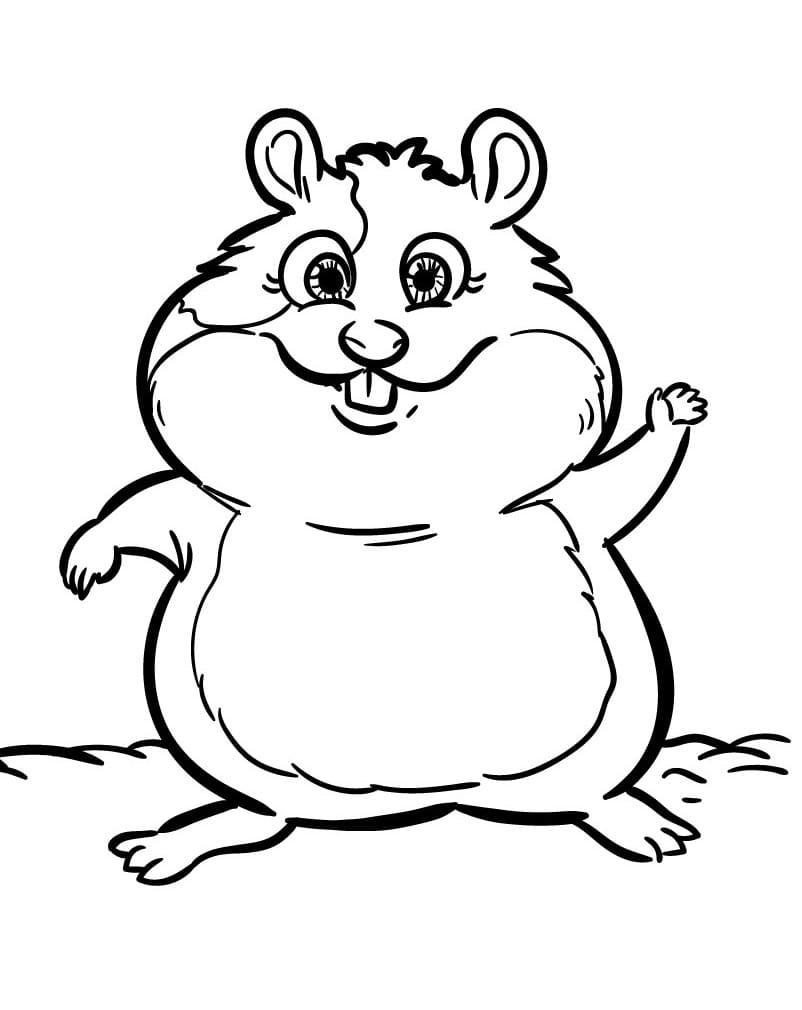 Cartoon Hamster ausmalbilder