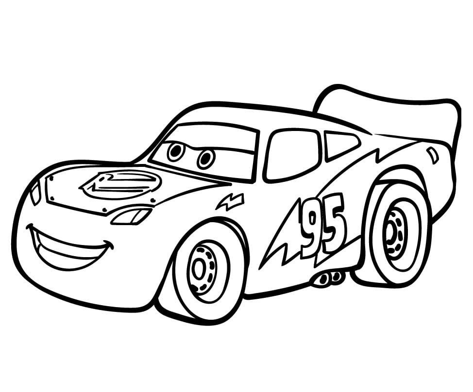 Cartoon Lightning McQueen ausmalbilder