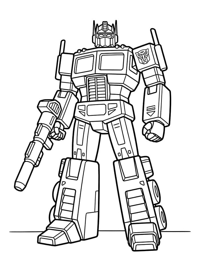 Cartoon Optimus Prime ausmalbilder