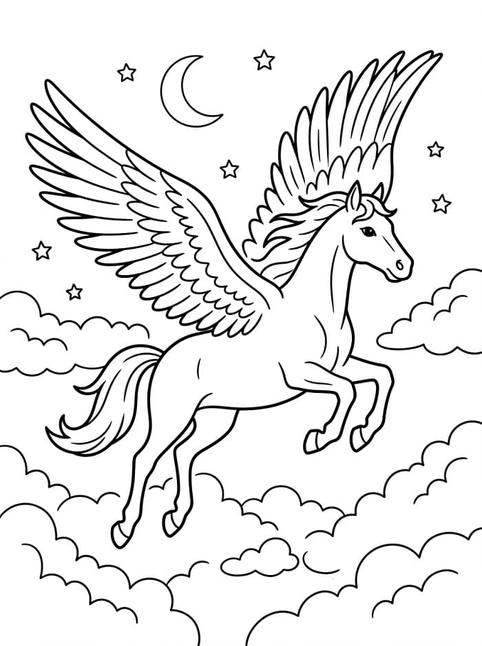 Cartoon Pegasus ausmalbilder