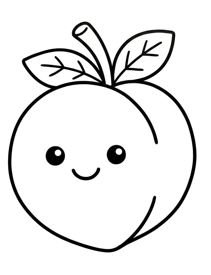 Cartoon Pfirsich ausmalbilder