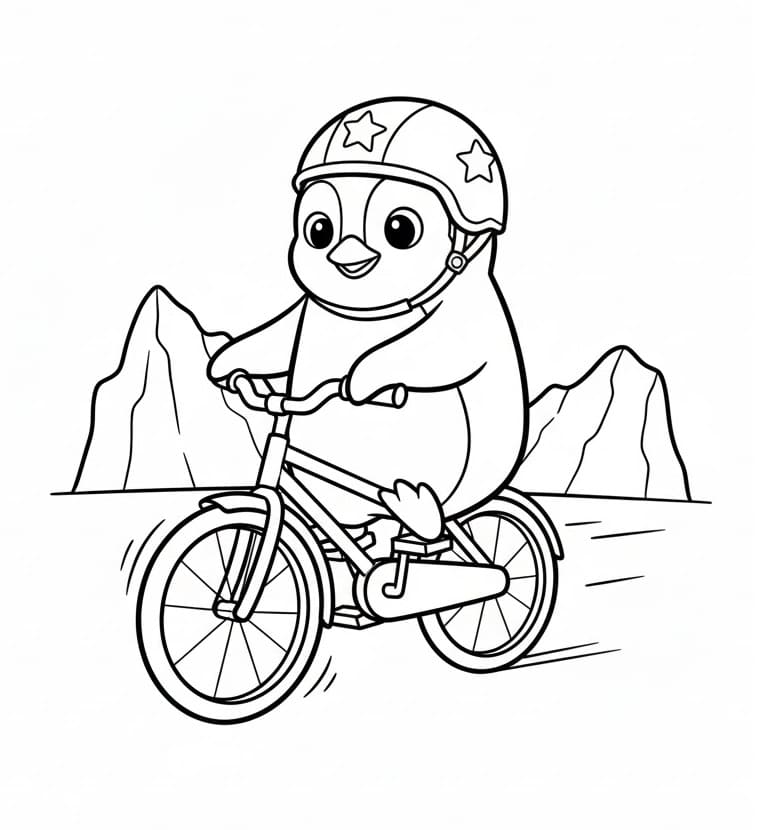 Cartoon Pinguin ausmalbilder