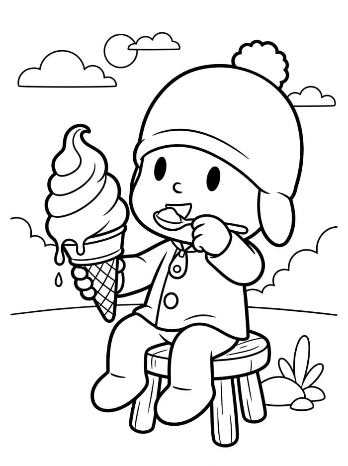 Cartoon Pocoyo ausmalbilder